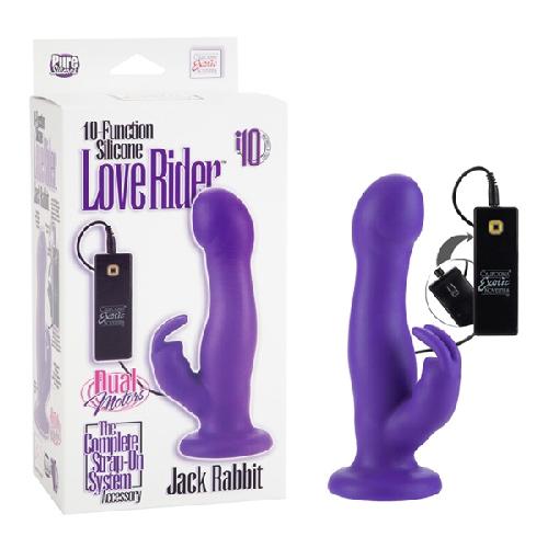 Silicone Love Rider Jack Rabbit Vibrator Vibrators California Exotic Novelties Purple