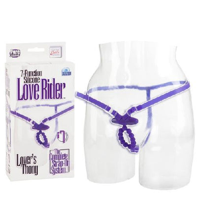 Silicone Love Rider Lover’s Thong  More Toys California Exotics Novelties Purple