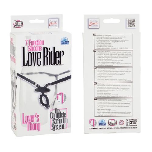 Silicone Love Rider Lover’s Thong  More Toys California Exotics Novelties Black