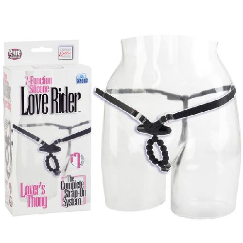 Silicone Love Rider Lover’s Thong  More Toys California Exotics Novelties Black