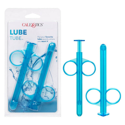 Lube Tube Dispenser Precision Plungers More Toys CalExotics Blue