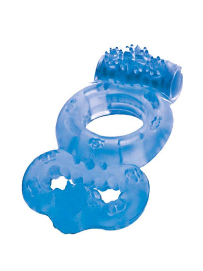 MachO Double Ring Vibrating Cock Ring More Toys Nasstoys Blue