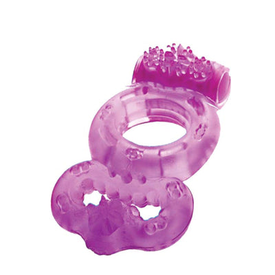 MachO Double Ring Vibrating Cock Ring More Toys Nasstoys Purple 