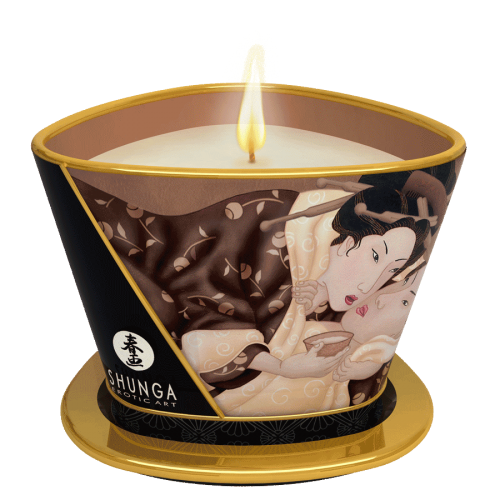 Aromatic Natural Soy-Based Massage Candle Lubes and Massage Shunga 5.7 oz Intoxicating Chocolate