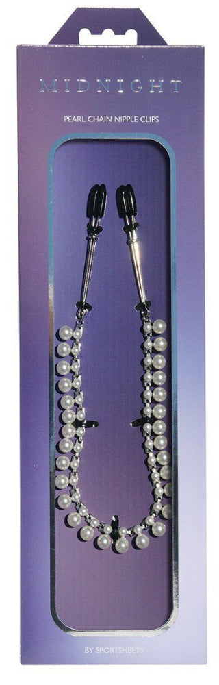 Midnight Pearl Chain Nipple Clips More Toys Sportsheets International 