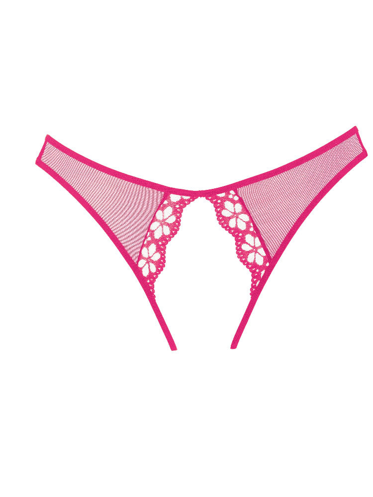 Adore Mirabelle Crotchless Plum Panty Lingerie Allure Lingerie Hot Pink