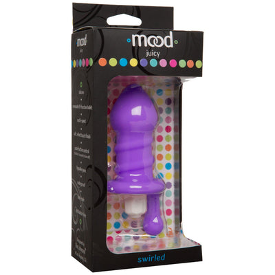 Mood Juicy Swirled Vibrating Butt Plug Anal Toys Doc Johnson Purple