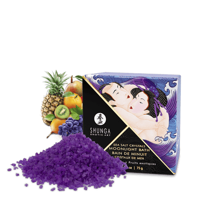 Moonlight Dead Sea Salt Bath Crystals Lubes and Massage Shunga 2.2 oz Exotic Fruits