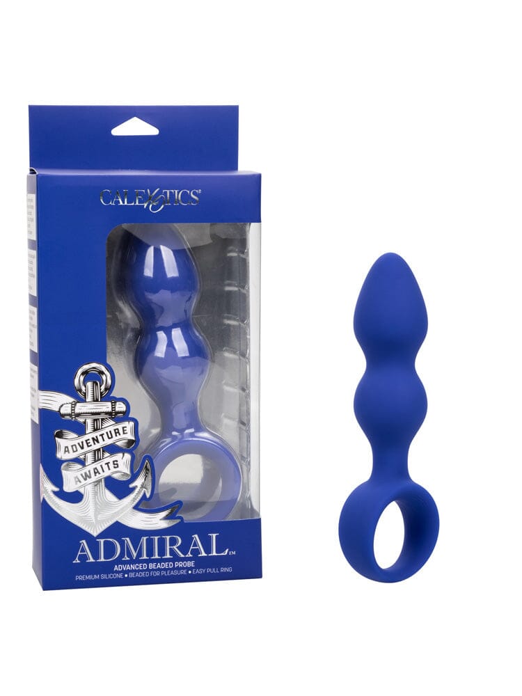 Admiral Advanced Silicone Beaded Anal Probe Anal Toys CalExotics Blue
