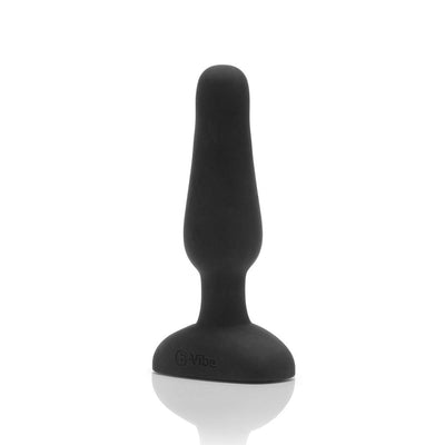 Novice Vibrating Remote Silicone Butt Plug Anal Toys B-Vibe Black