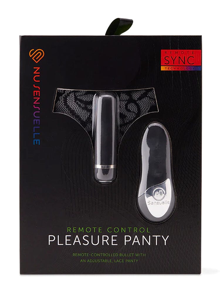 Pleasure Panty Remote Vibrating Lace Panty Vibrators Nu Sensuelle Black