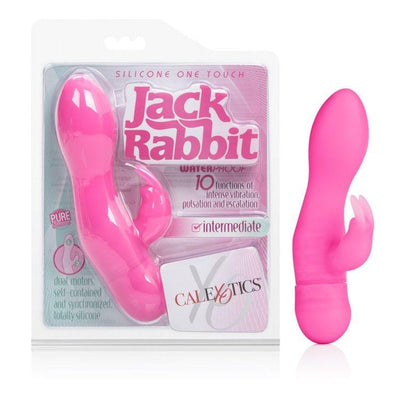Silicone One Touch Jack Rabbit Vibrator Vibrators CalExotics Pink