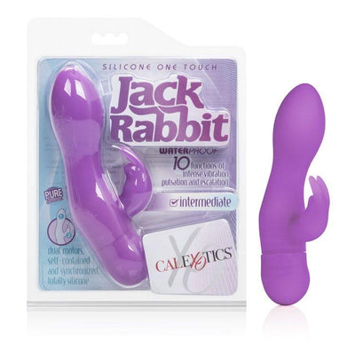 Silicone One Touch Jack Rabbit Vibrator Vibrators CalExotics Purple
