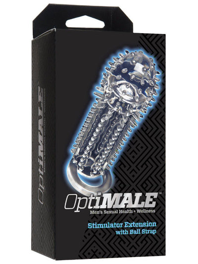 OptiMALE Stimulator Extension Sleeve More Toys Doc Johnson Clear