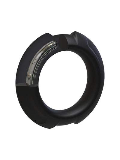 OptiMALE FlexiSteel Silicone Cock Ring More Toys Doc Johnson Large Black