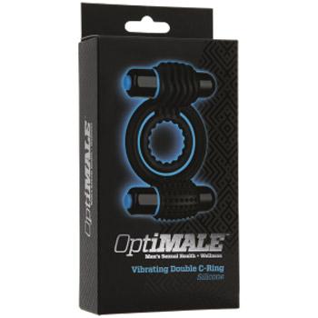 OptiMALE Vibrating Silicone Double C-Ring  More Toys Doc Johnson