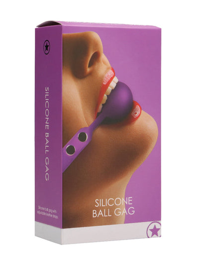 OUCH! Silicone Solid Bondage Ball Gag Bondage & Fetish Shots America Purple