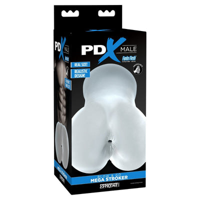 PDX Male Blow and Go Mega Stroker Masturbators Pipedream Products Clear