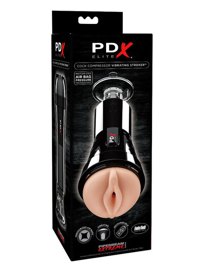 PDX Cock Compressor Vibrating Stroker Masturbators Pipedream Products