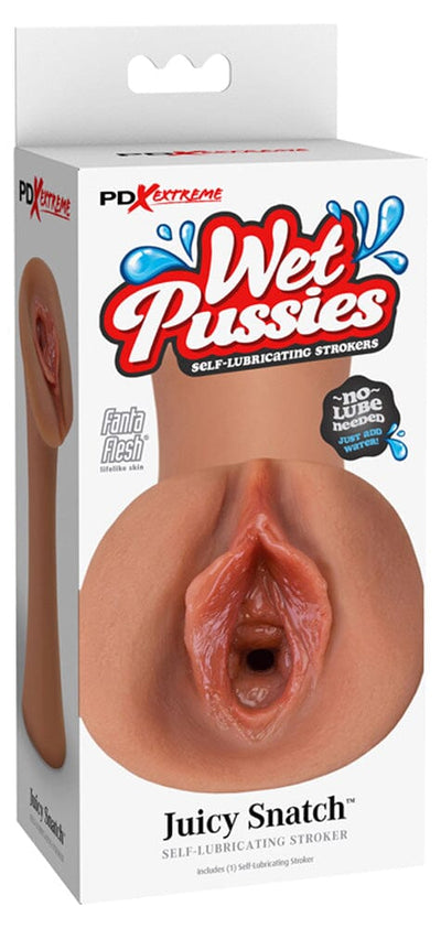 PDX Wet Pussies Juicy Snatch Pocket Pussy Masturbators Pipedream Products Tan