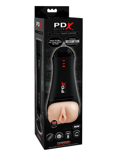 PDX Elite Talk-Back Super Stroker Masturbators Pipedream Products