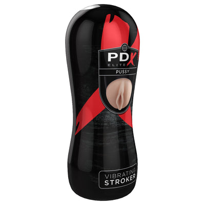 PDX Elite Vibrating Pussy Stroker Masturbators Pipedream Products