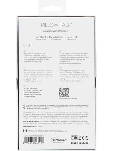 Pillow Talk Cheeky Rechargeable Massage Wand Vibrators BMS 