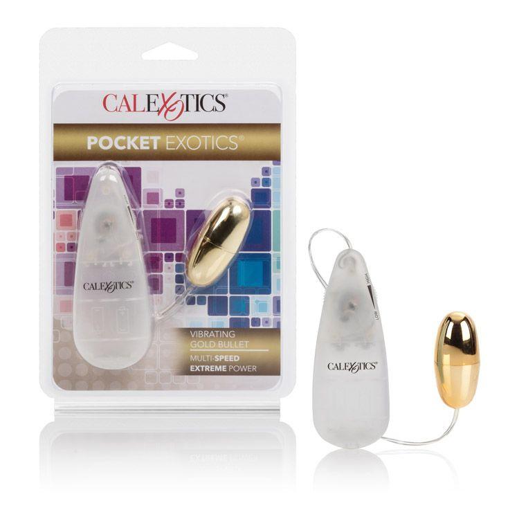 Pocket Exotics Gold Wired Bullet Vibrators CalExotics 