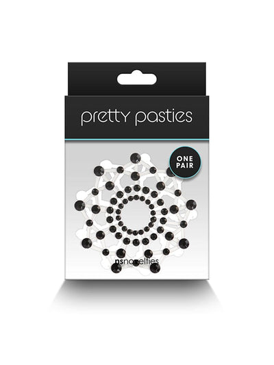 Pretty Pasties Charm III Nipple Covers Lingerie NS Novelties Black