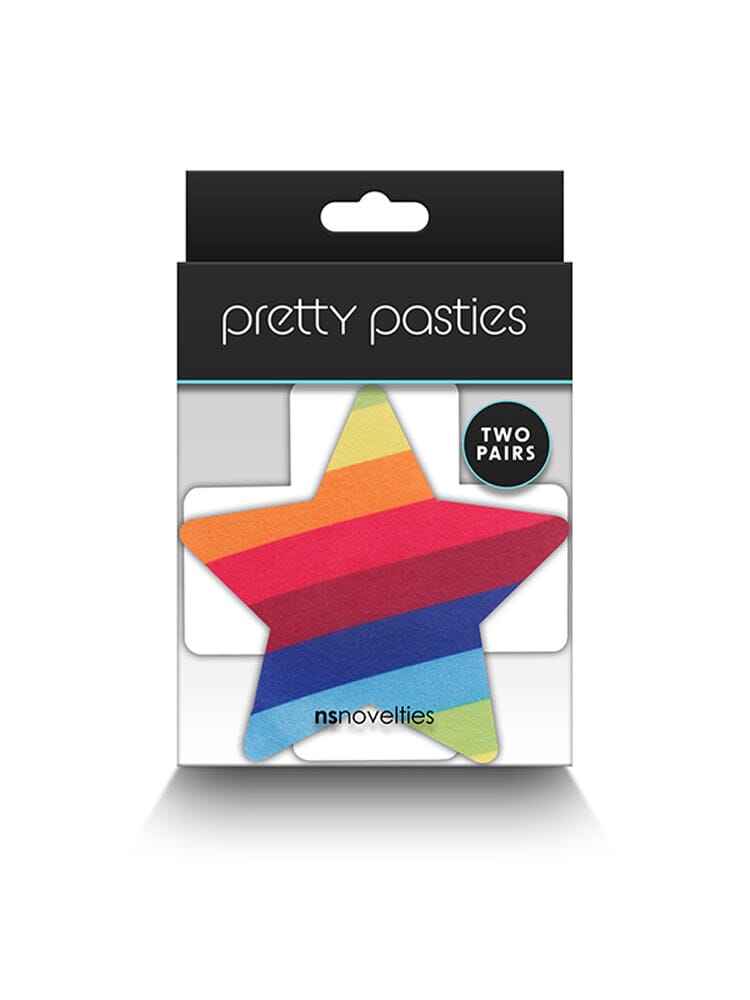 Pretty Pasties 2 Pairs Pride Cross & Star Lingerie NS Novelties Rainbow