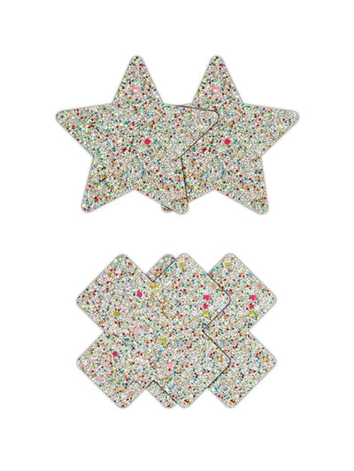 Pretty Pasties Star & Cross Nipple Covers Lingerie NS Novelties Glow In The Dark