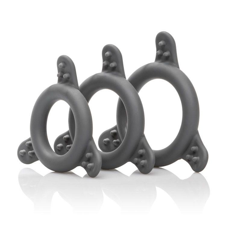 Pro Series Erection Support Cock Ring Set More Toys CalExotics Grey