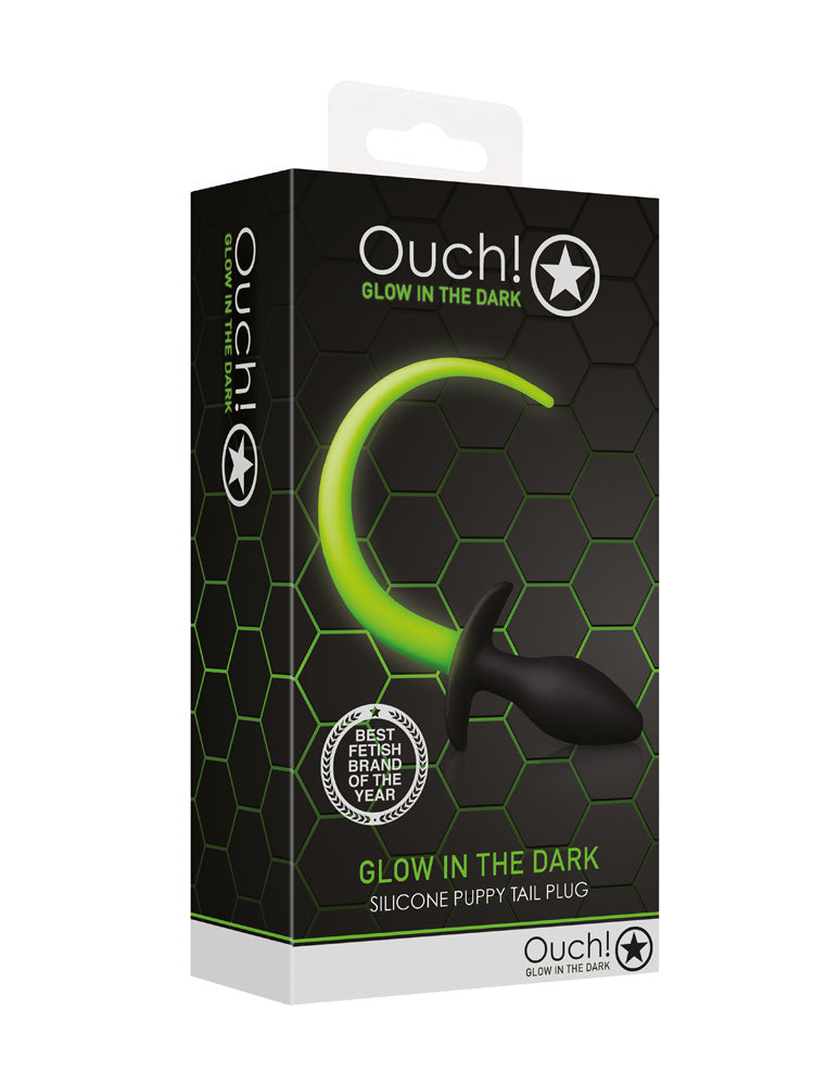 OUCH! Glow In The Dark Puppy Tail Anal Plug Anal Shots America 
