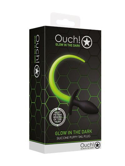 OUCH! Glow In The Dark Puppy Tail Anal Plug Anal Shots America 