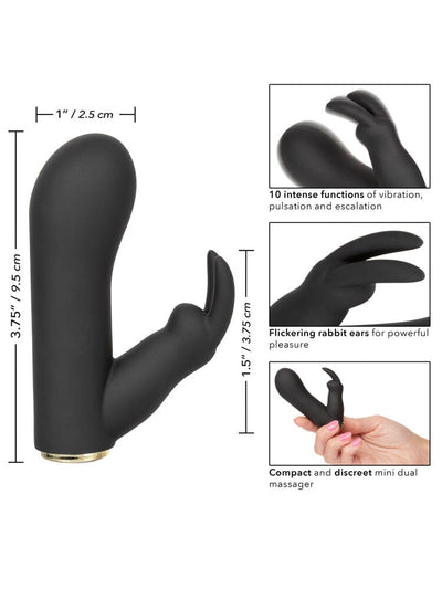 Raven Bunny Compact Silicone Rabbit Vibe Vibrators CalExotics Black