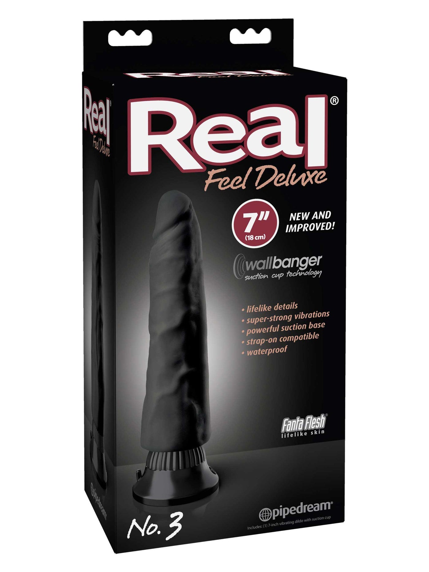 Real Feel Deluxe No. 3 Realistic Dildo Dildos Pipedream Products Black