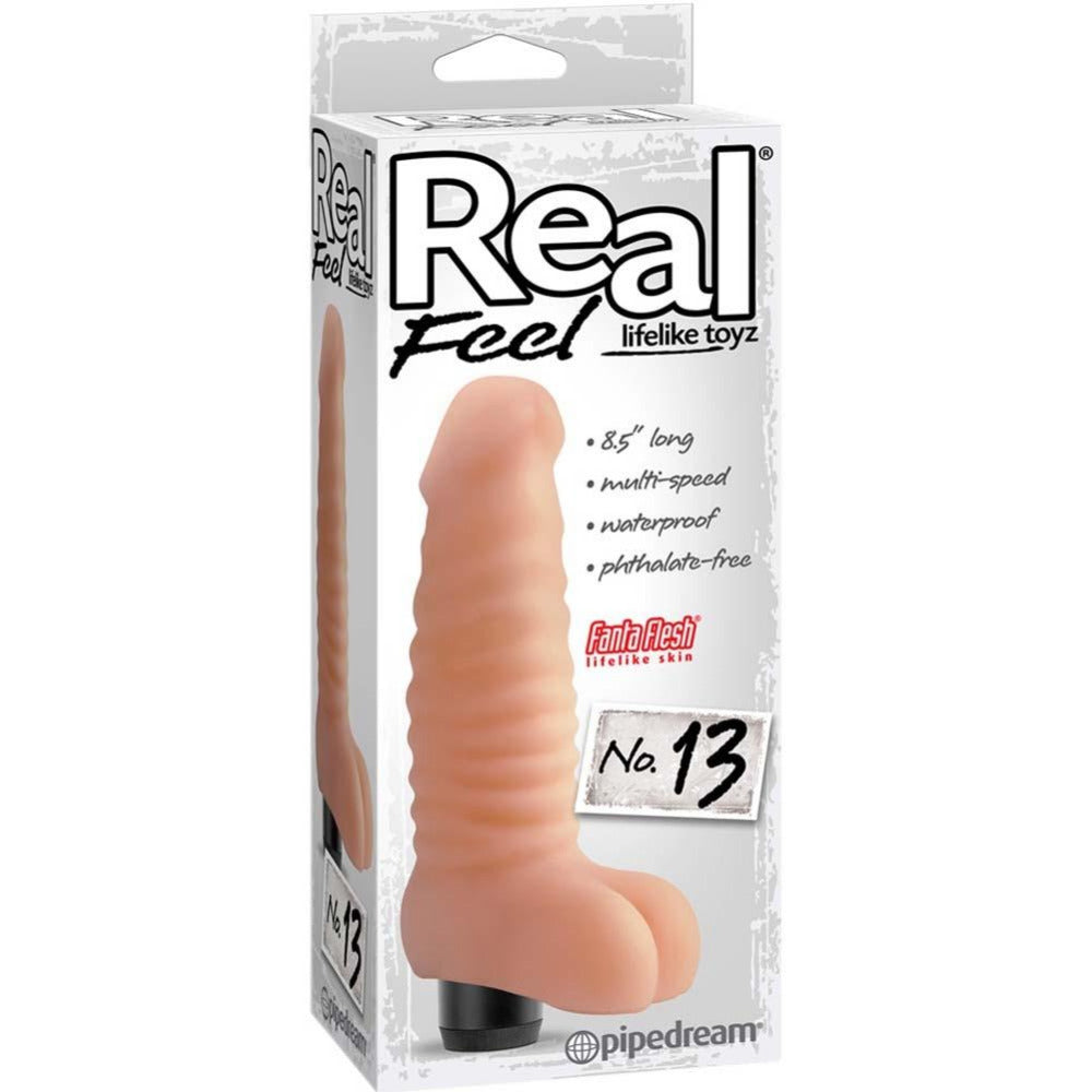 Real Feel No. 13 Vibrating Realistic Dildo Dildos Pipedream Products Light