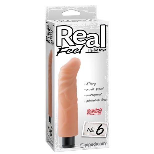 Real Feel No. 6 Realistic Dildo Vibrator Vibrators Pipedream Products Light