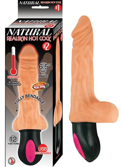 Natural Realskin Hot Vibrating Cock #2 Dildos NassToys Ivory