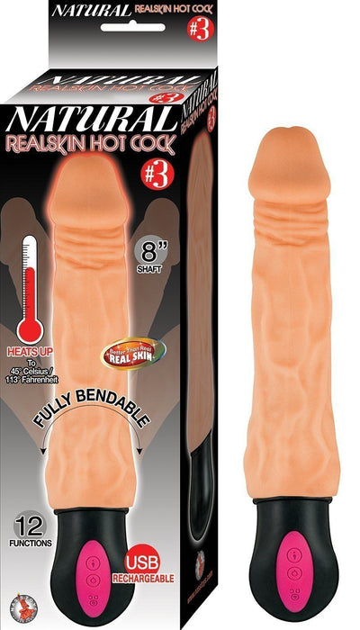 Natural Realskin Hot Vibrating Cock #3 NassToys Dildos Ivory