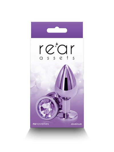 Rear Assets Aluminum Gem Butt Plug Anal Toys NS Novelties Medium Purple