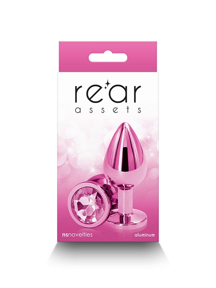 Rear Assets Aluminum Gem Butt Plug Anal Toys NS Novelties Medium Pink