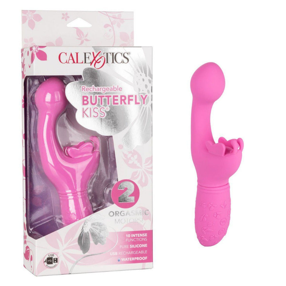 Rechargeable Butterfly Kiss G-Spot Vibrator Vibrators CalExotics Pink