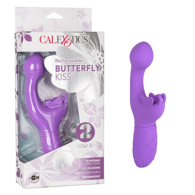 Rechargeable Butterfly Kiss G-Spot Vibrator Vibrators CalExotics Purple