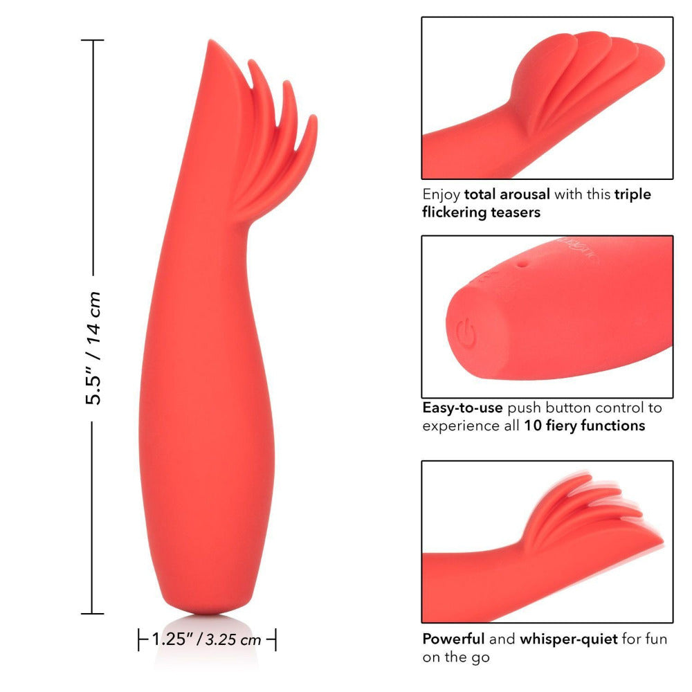 Red Hot Blaze Rechargeable Massager Vibrators CalExotics 