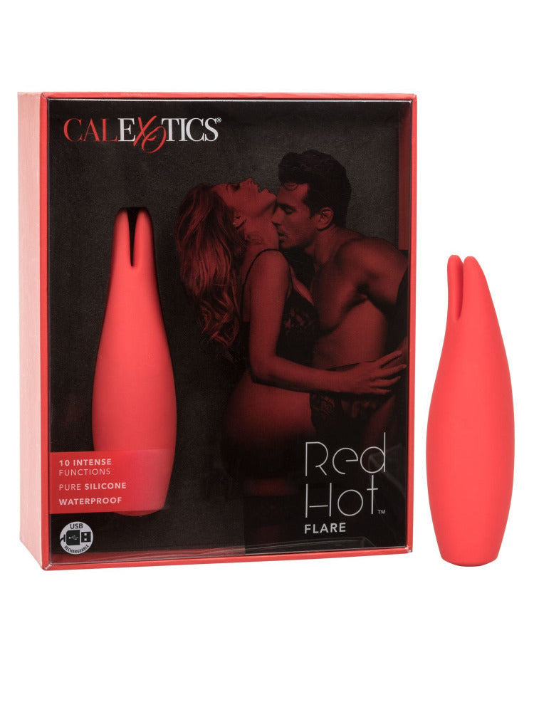 Red Hot Flare Rechargeable Massager Vibrators CalExotics 
