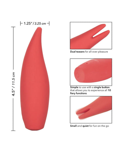 Red Hot Flare Rechargeable Massager Vibrators CalExotics 