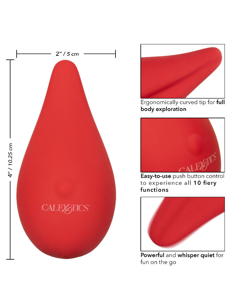 Red Hot Flicker Rechargeable Massager Vibrators CalExotics Red