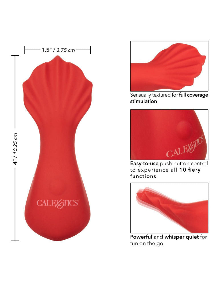Red Hot Fuego Rechargeable Massager Vibrators CalExotics Red