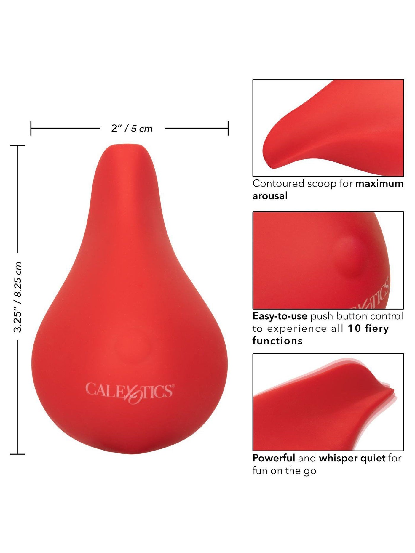 Red Hot Glow Rechargeable Massager Vibrators CalExotics Red